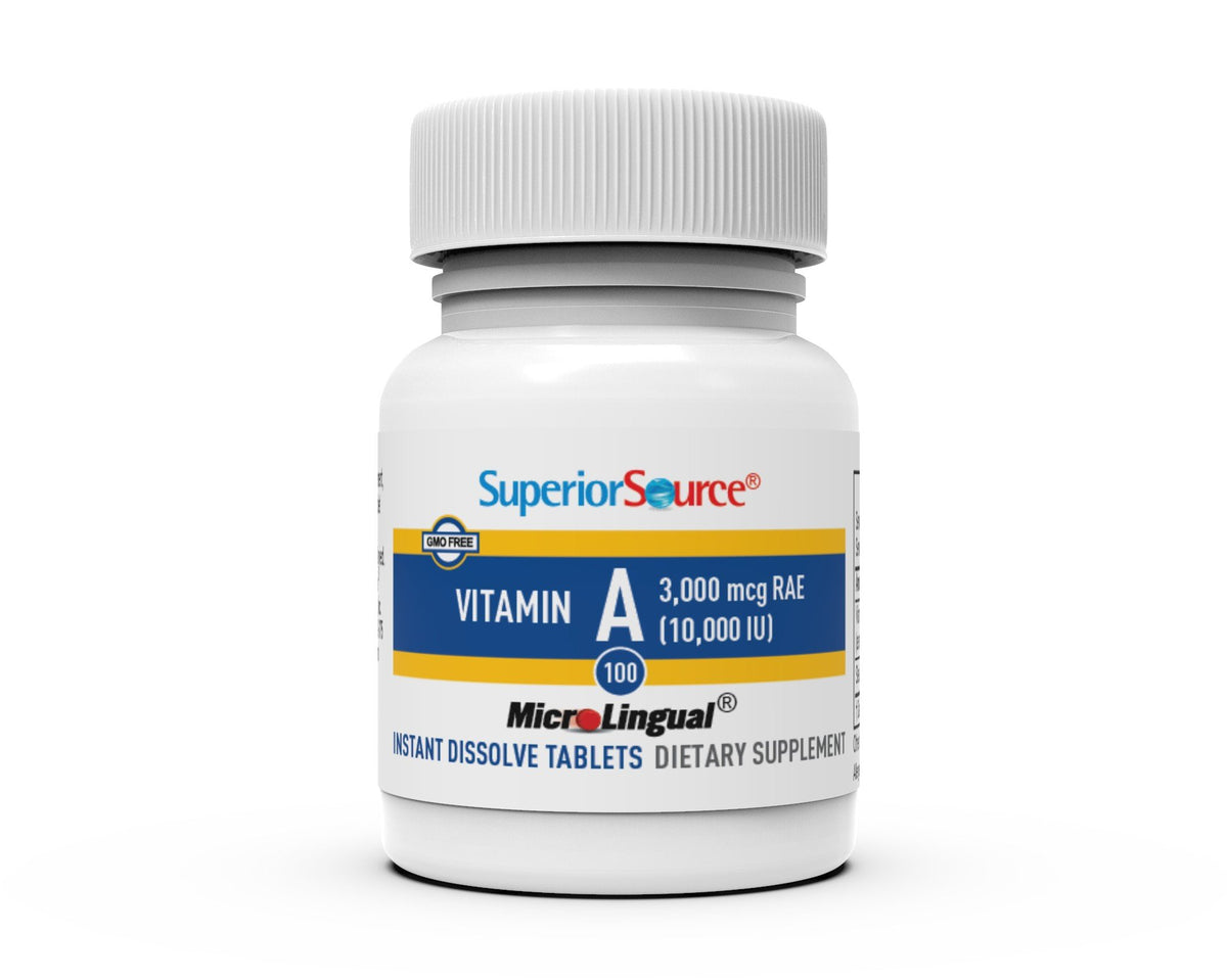 Superior Source Vitamin A 10,000 IU (Acetate) 100 Sublingual Tablet