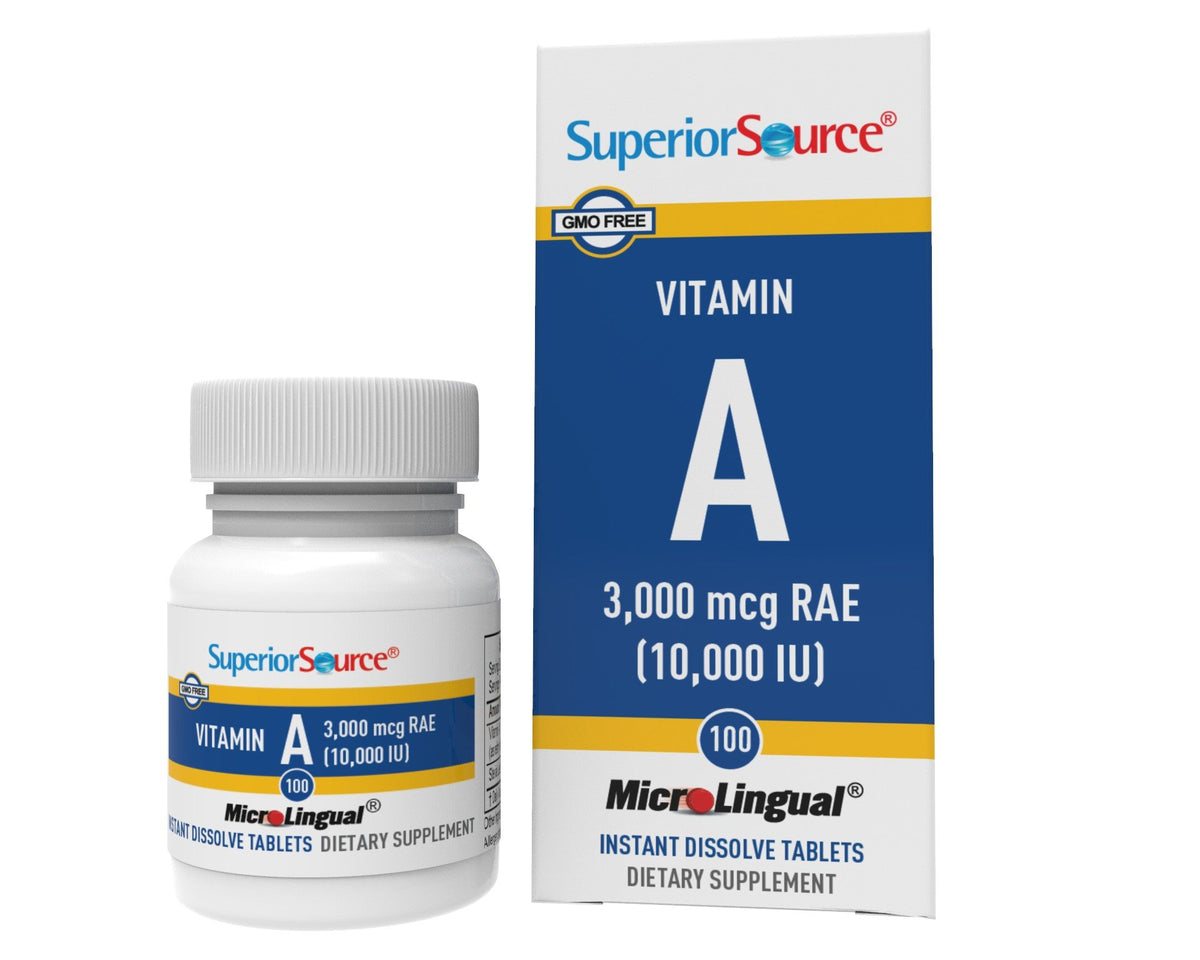 Superior Source Vitamin A 10,000 IU (Acetate) 100 Sublingual Tablet