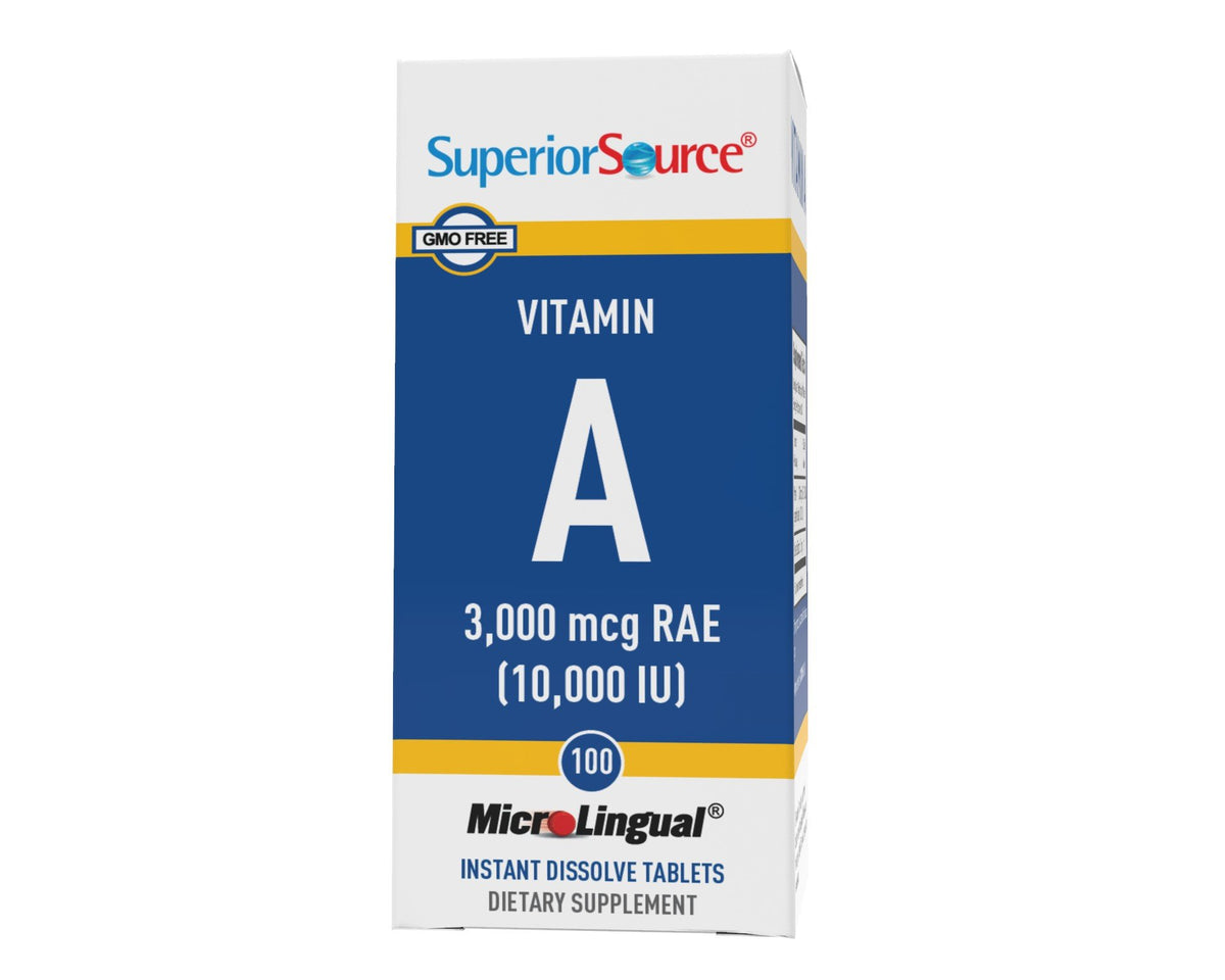 Superior Source Vitamin A 10,000 IU (Acetate) 100 Sublingual Tablet