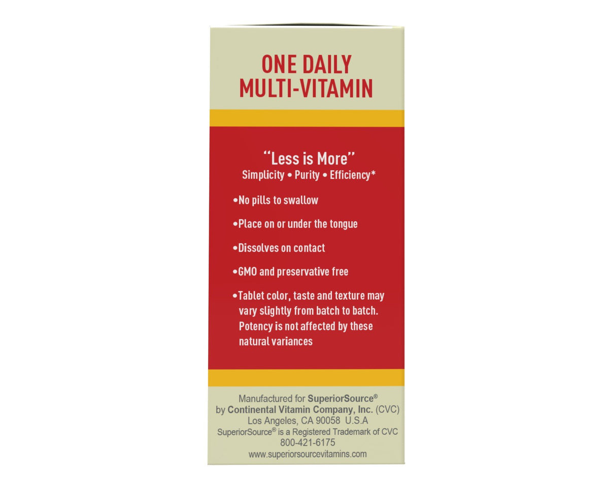 Superior Source One Daily Value Multi Vitamin 100 Sublingual Tablet