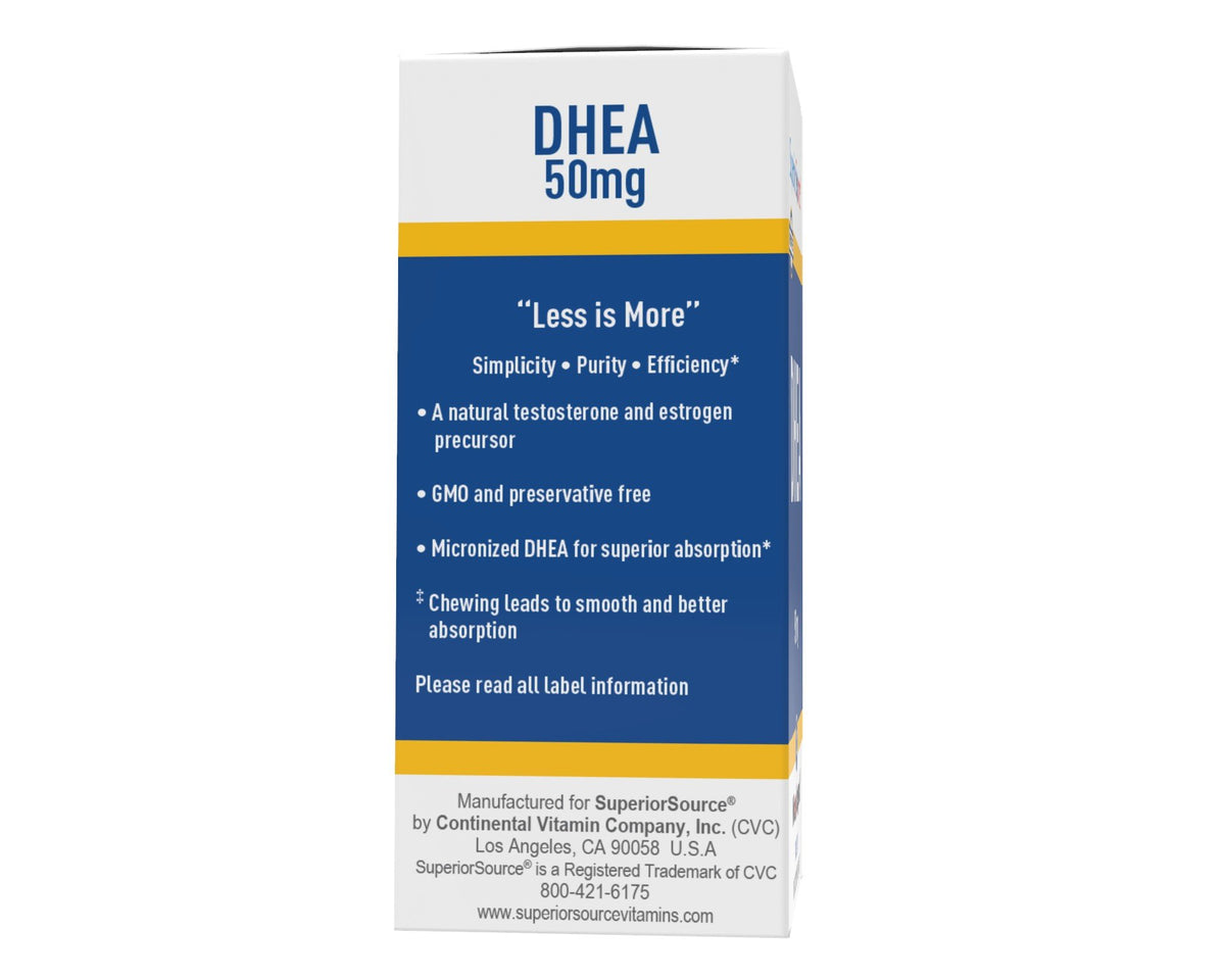 Superior Source DHEA 50 mg 30 Sublingual Tablet