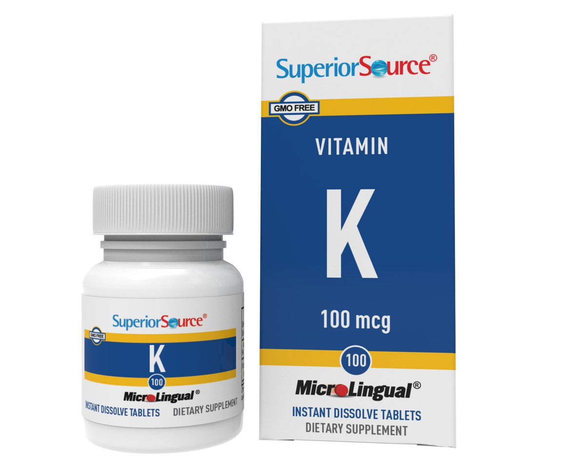 Superior Source Vitamin K1 100 mcg 100 Sublingual Tablet