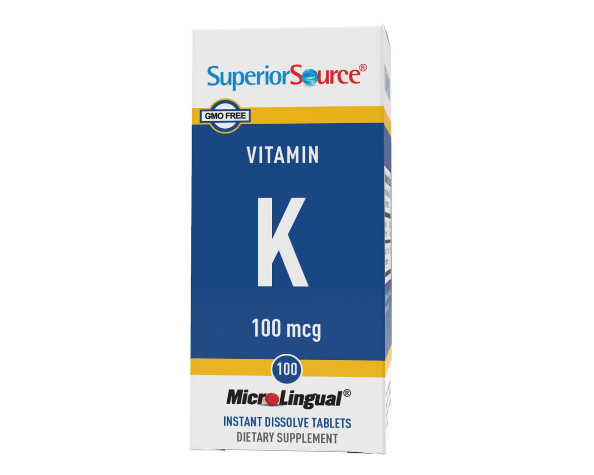 Superior Source Vitamin K1 100 mcg 100 Sublingual Tablet