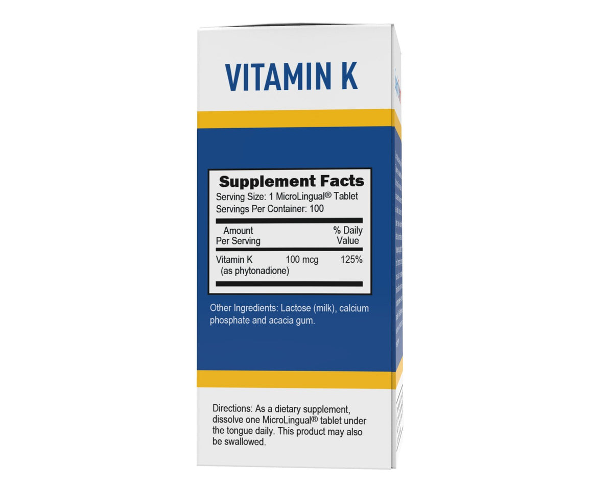 Superior Source Vitamin K1 100 mcg 100 Sublingual Tablet