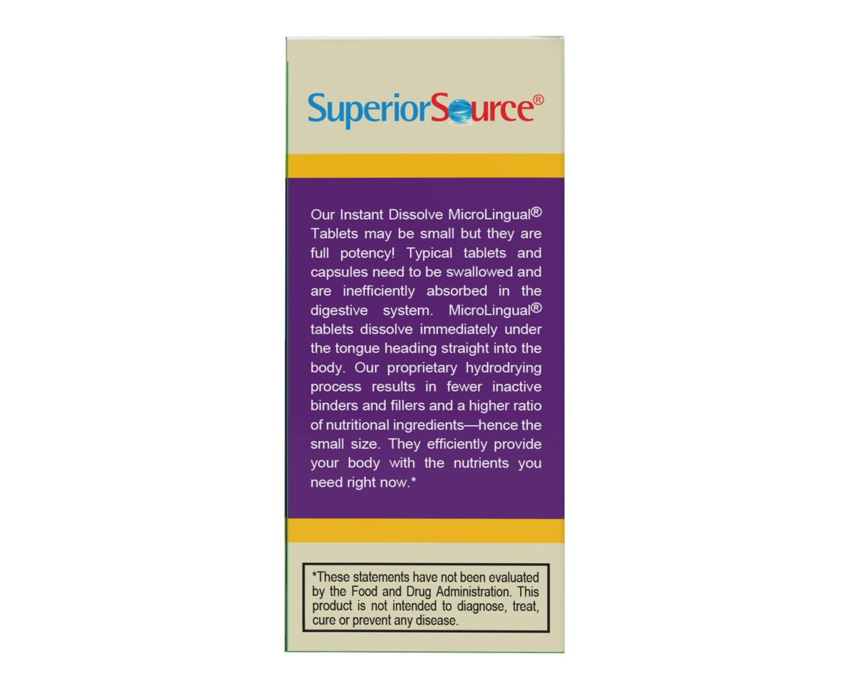 Superior Source No Shot B12 5000mcg (as Cyanocobalamin) 100 Sublingual Tablet