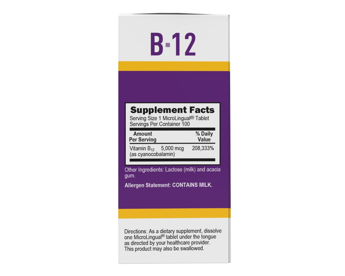 Superior Source No Shot B12 5000mcg (as Cyanocobalamin) 100 Sublingual Tablet