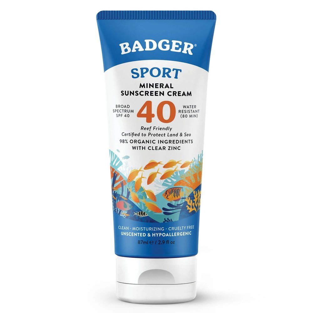 Badger SPF 40 PL&amp;S Clear Sunscreen 2.9 oz Cream