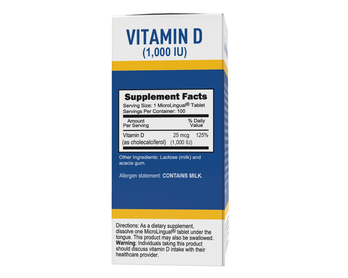 Superior Source Vitamin D 1,000 IU - Extra Strength 100 Sublingual Tablet