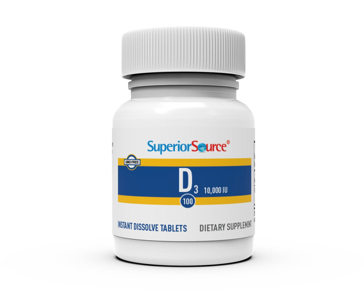 Superior Source Vitamin D 10,000 IU - Extra Strength 100 Sublingual Tablet