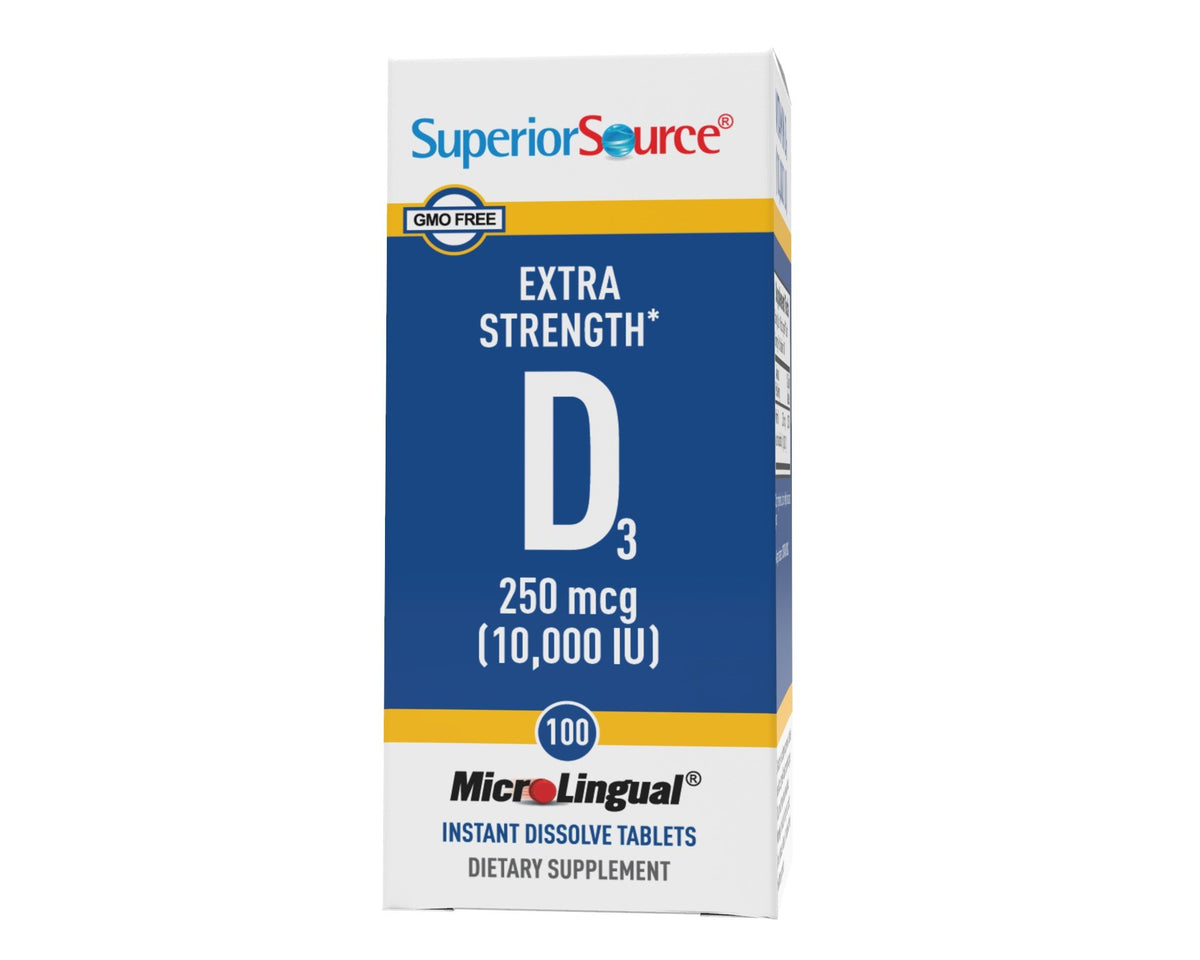 Superior Source Vitamin D 10,000 IU - Extra Strength 100 Sublingual Tablet