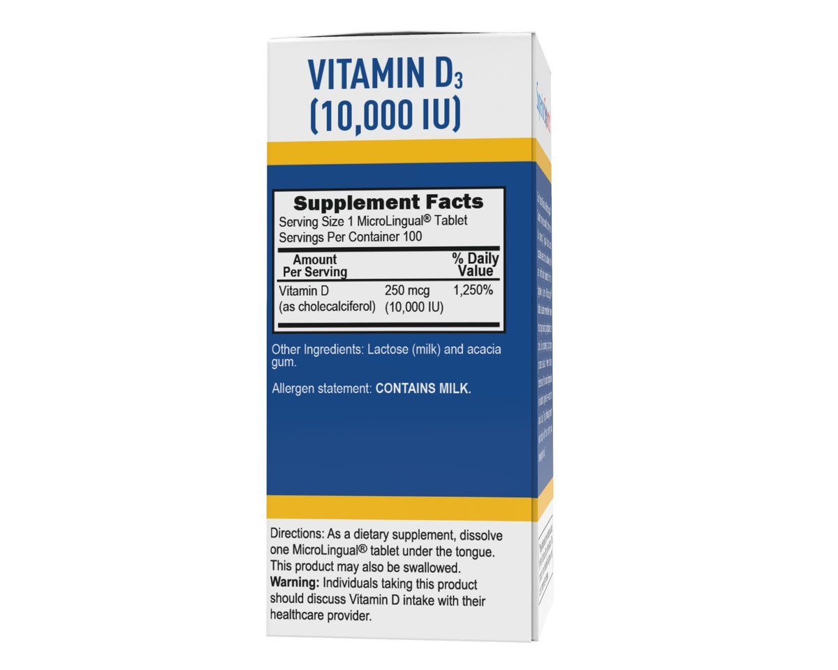 Superior Source Vitamin D 10,000 IU - Extra Strength 100 Sublingual Tablet