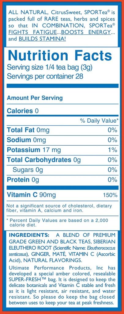 Sport Tea Sportea-Iced Tea Quart-Size Bag 7 Bag