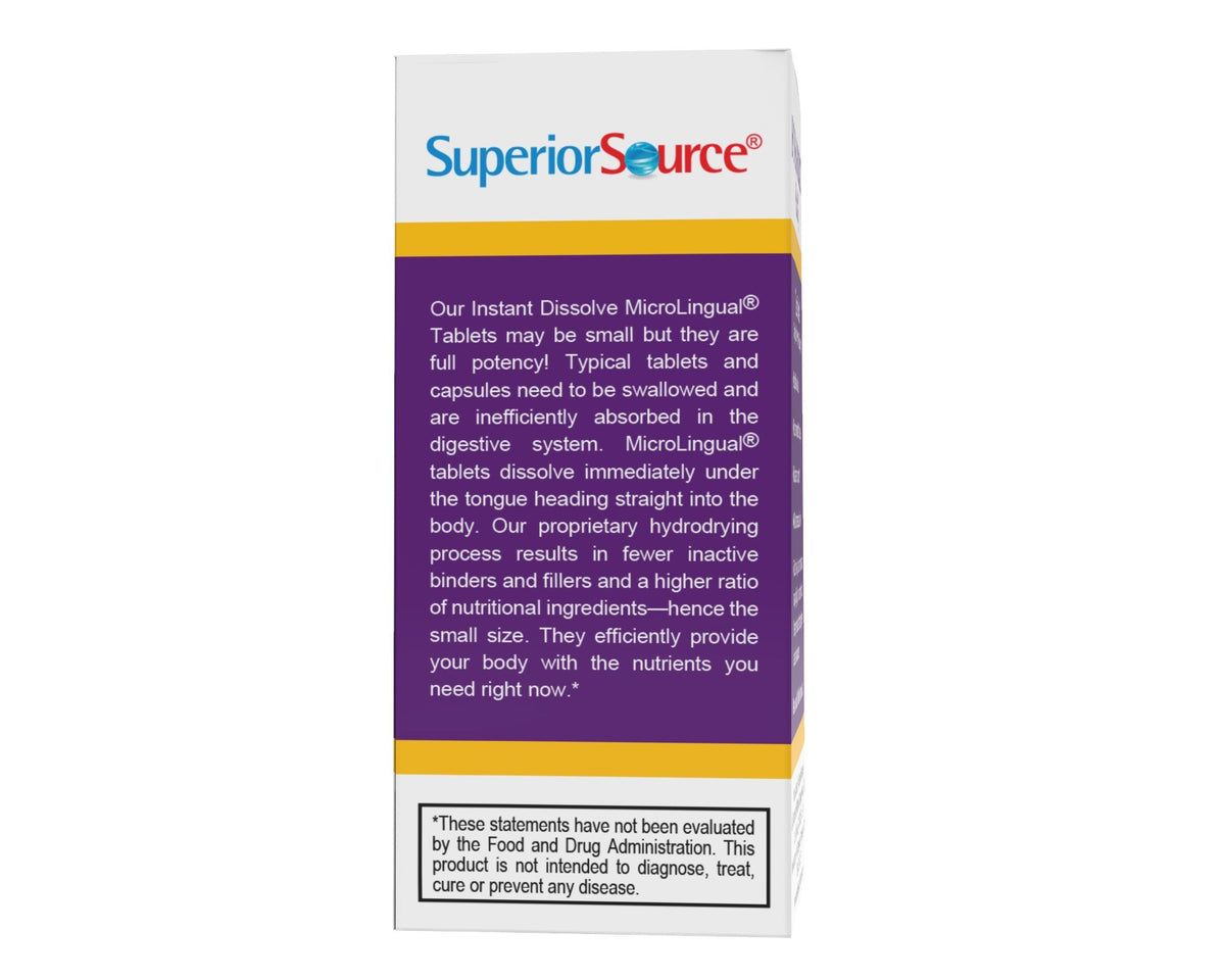 Superior Source B121000mcg/ B6/Folic Acid/withVitaminD1000IU 100 Sublingual Tablet