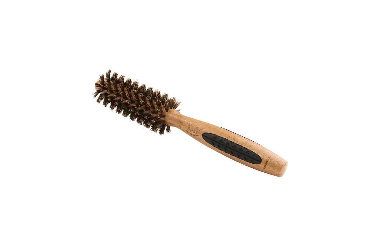 Bass Brushes Small Round Hairbrush 100% Wild Boar Bristles Bamboo Handle 1 Brush