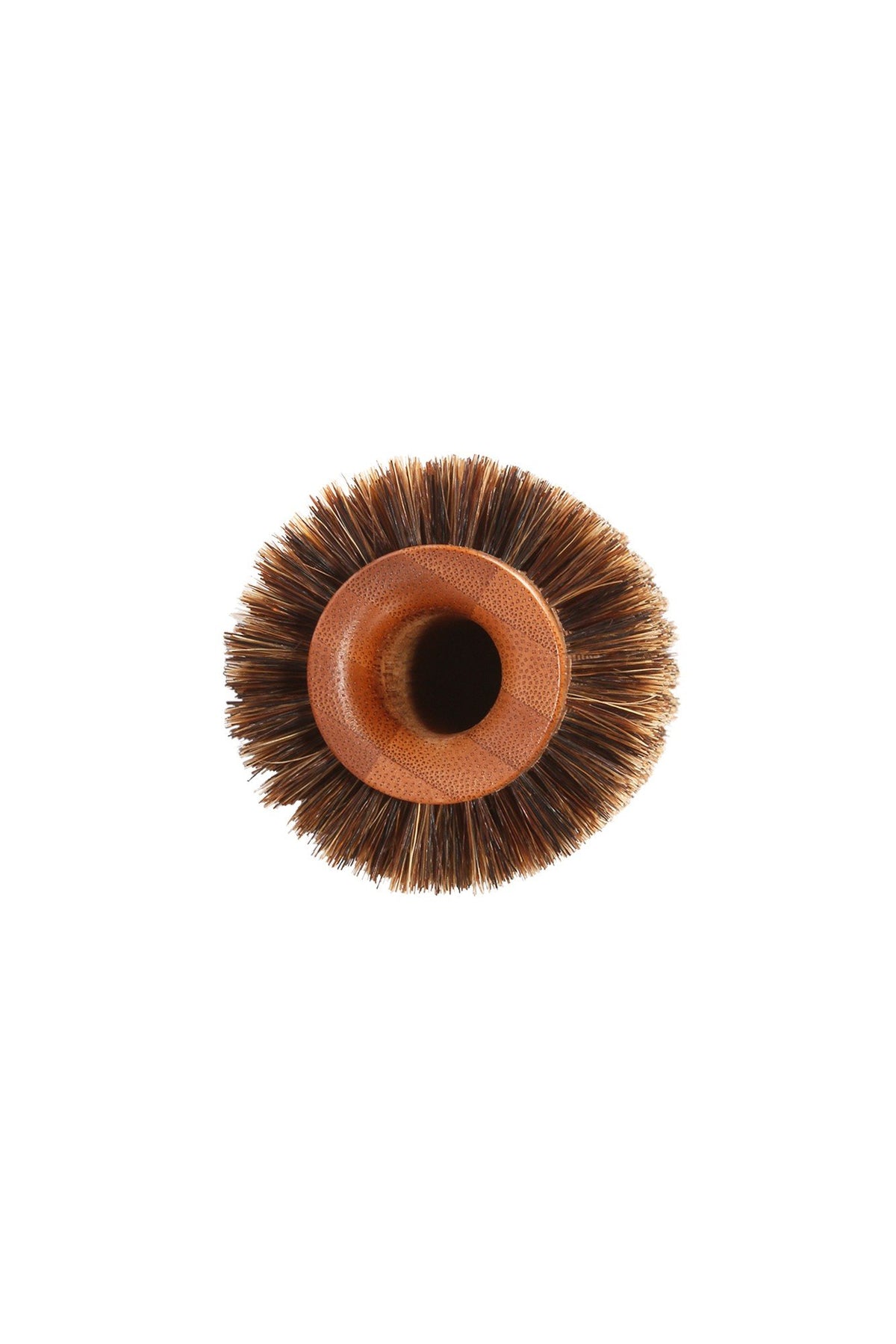 Bass Brushes Brush - Large Round 100% Wild Boar Bristles Long Hair Styles Light Wood 1 Brush