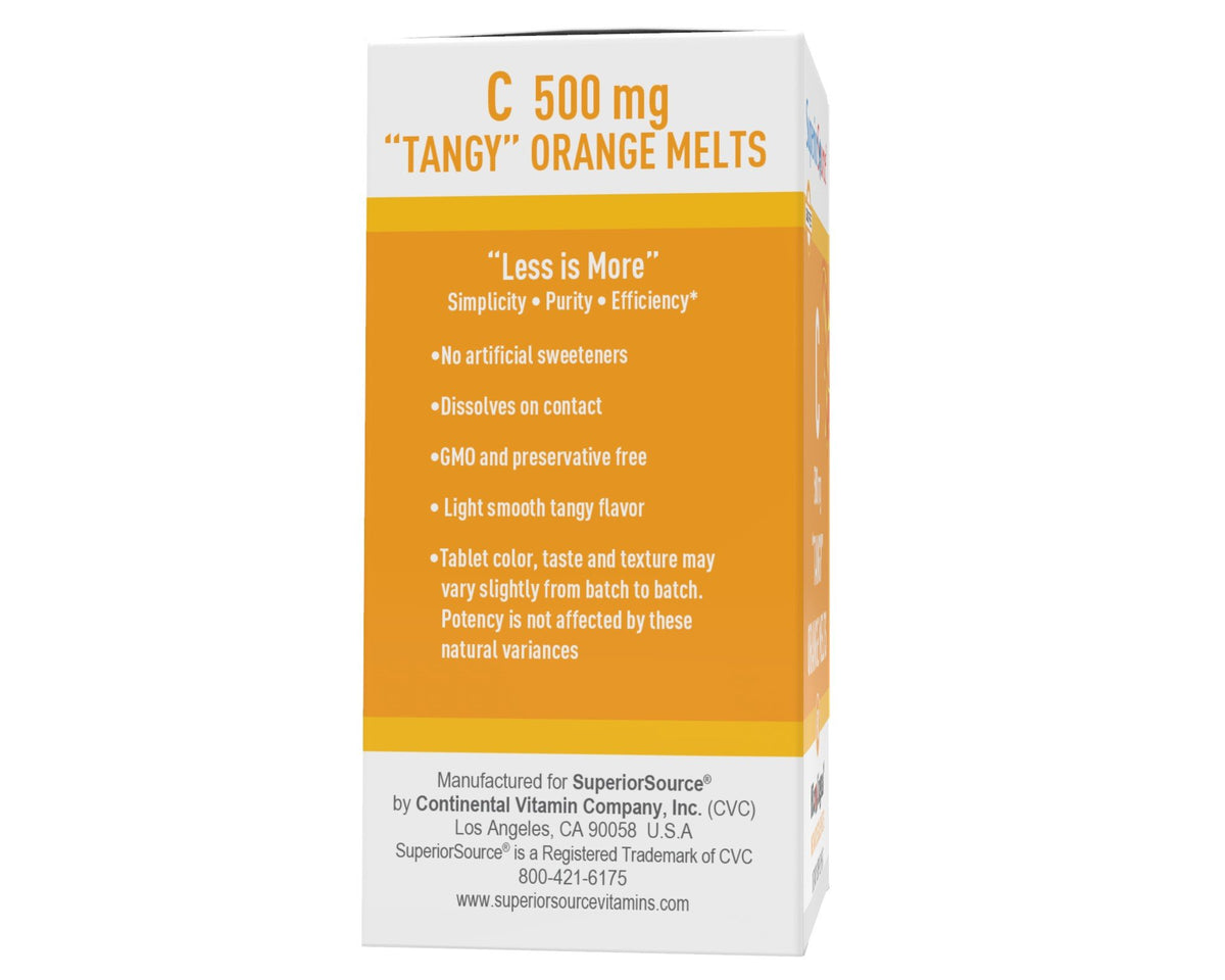 Superior Source C 500 mg Tangy Orange Melts 90 Sublingual Tablet