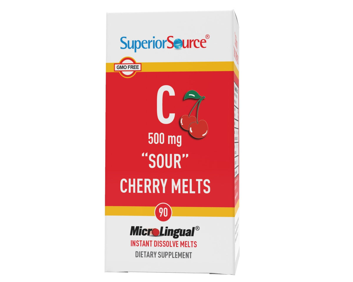 Superior Source Vitamin C 500 mg Sour Cherry Melts 90 Sublingual Tablet