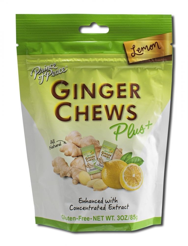 Prince Of Peace Ginger Chews Plus+ Lemon 3 oz Bag