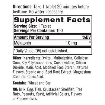 Natrol Melatonin 10 mg Fast Dissolve Citrus 100 Tablet