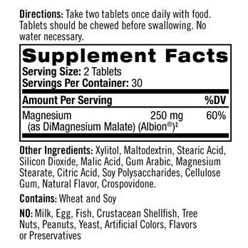 Natrol High Absorption Magnesium 250 mg 60 Chewable