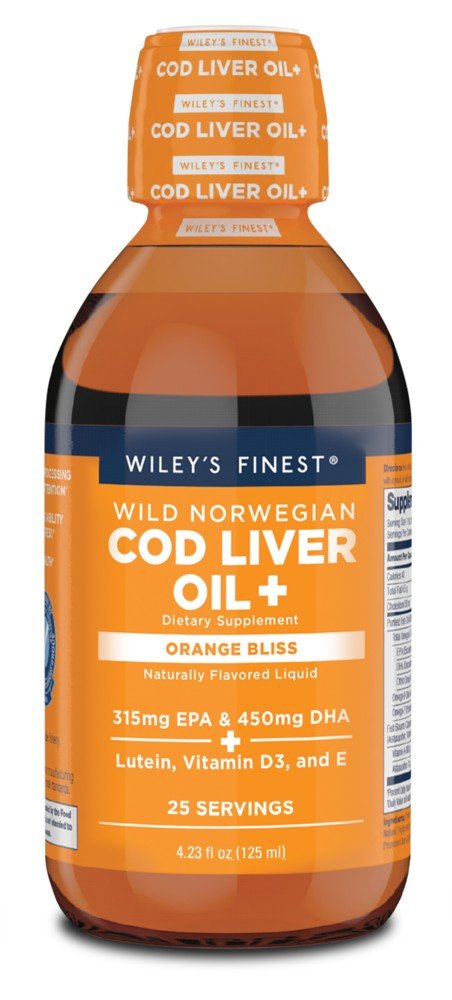 Wileys Finest Cod Liver Oil+ 25 Servings 4.23 oz Liquid