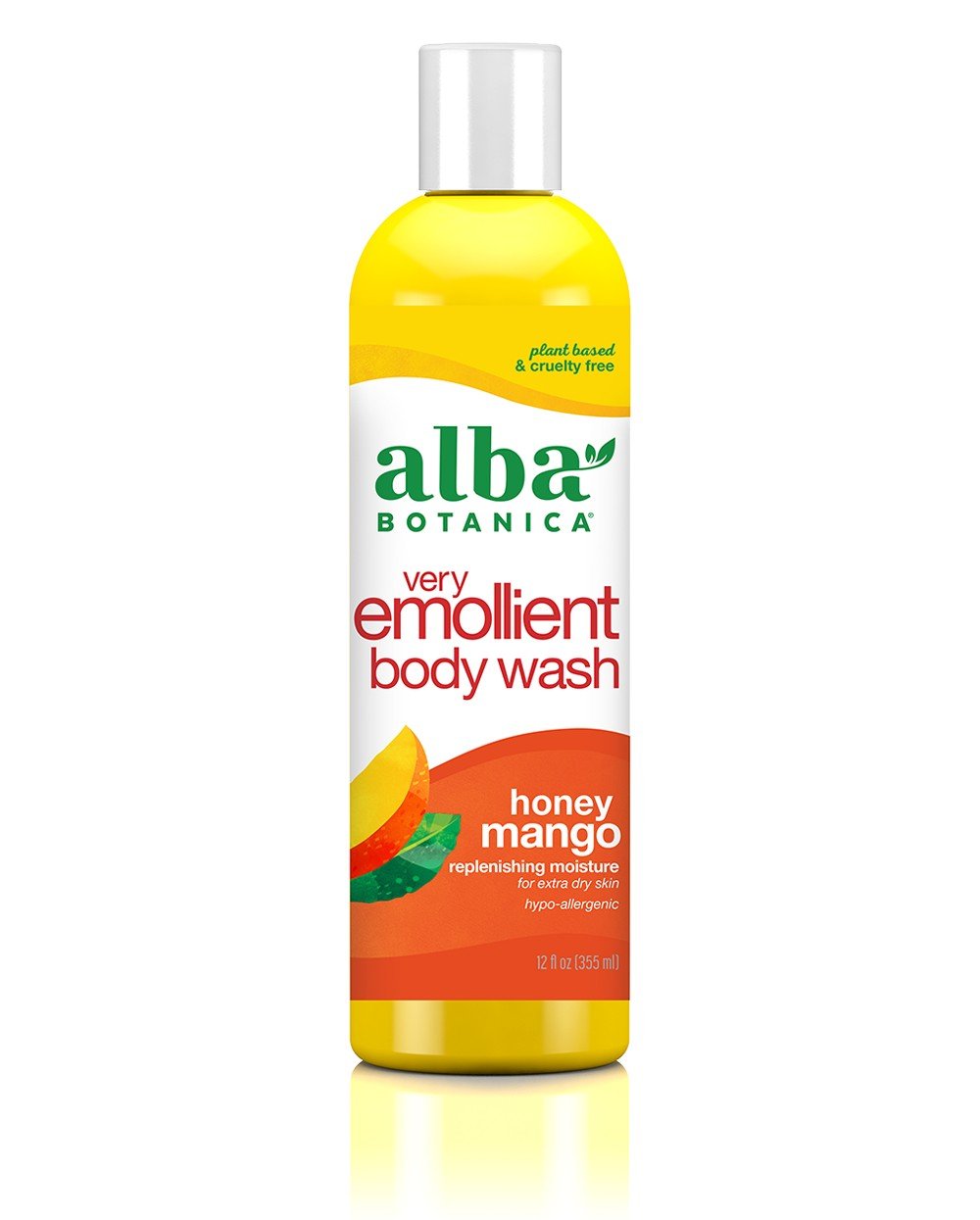 Alba Botanica Very Emollient Body Wash Honey Mango 12 oz Lotion