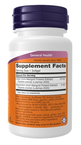 Now Foods Lutein & Zeaxanthin 120 Softgel