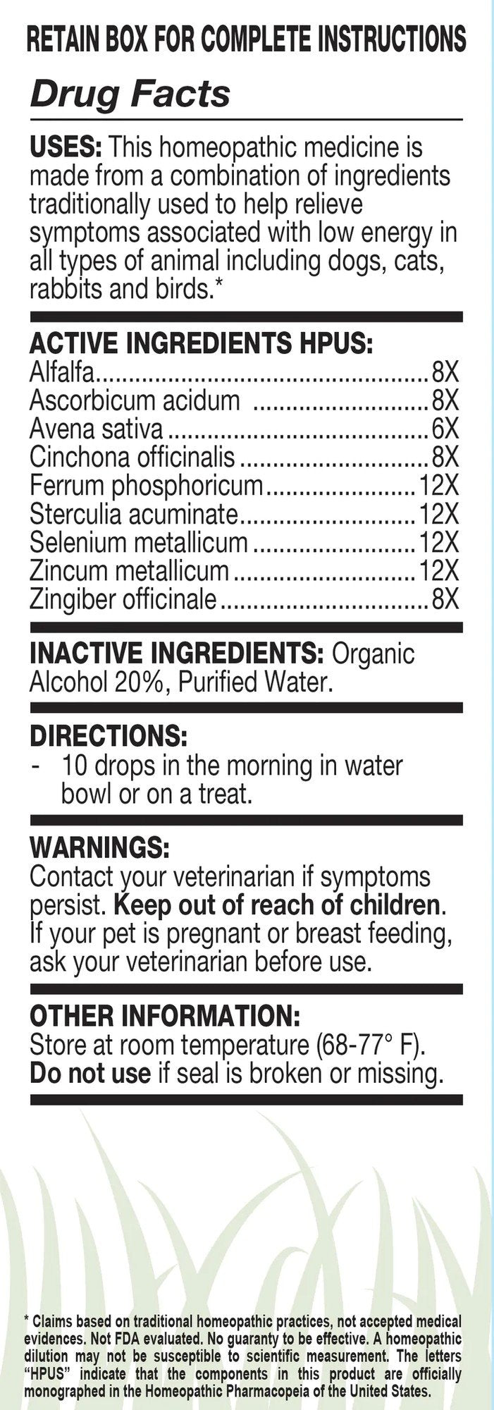 Ollois Homeopathics OLLOPETS Energy 1 fl oz Liquid