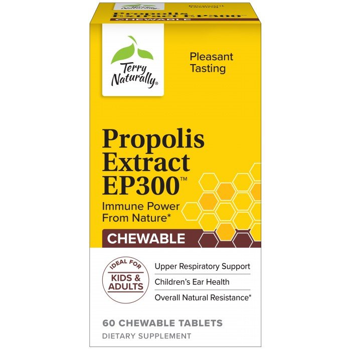 EuroPharma (Terry Naturally) Propolis Extract EP300 Chewable 60 Chewable
