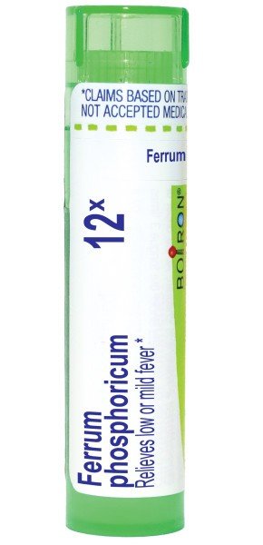 Boiron Ferrum Phosphoricum 12X Homeopathic Single Medicine For Cough, Cold & Flu 80 Pellet