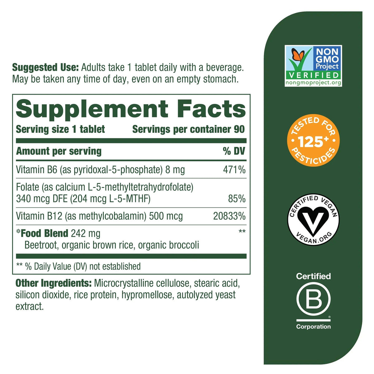 MegaFood Methyl B12 90 Tablet