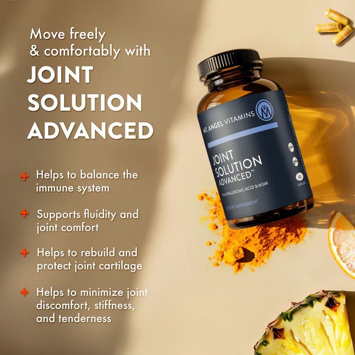 Mt. Angel Vitamins Joint Solution Advanced with Hyaluronic Acid &amp; MSM 60 Capsule