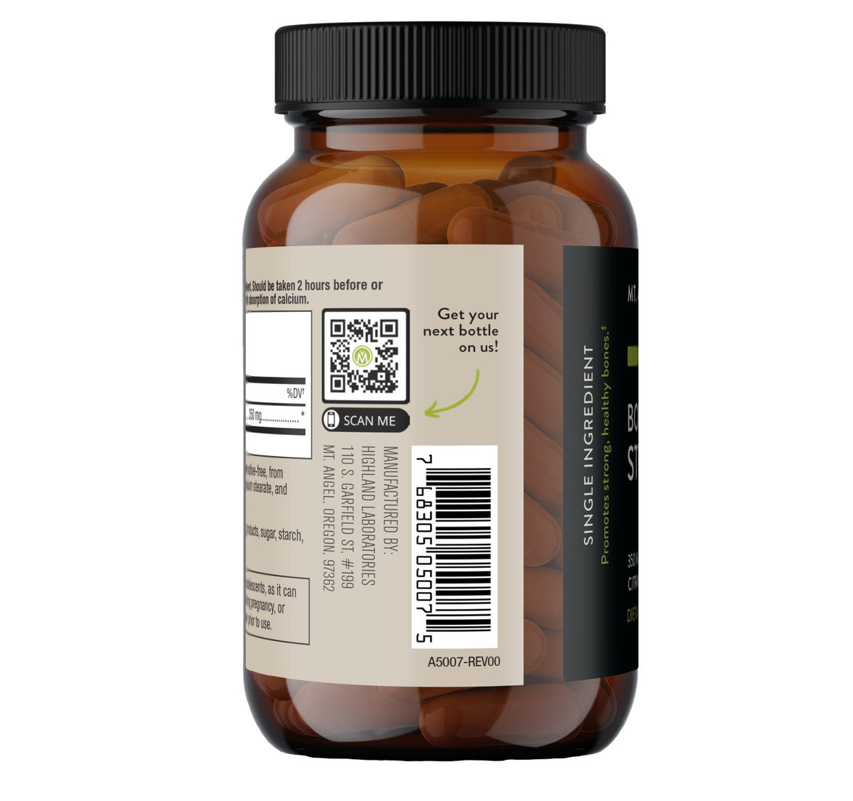 Mt. Angel Vitamins Bone Power Strontium 60 Vegetarian Capsules