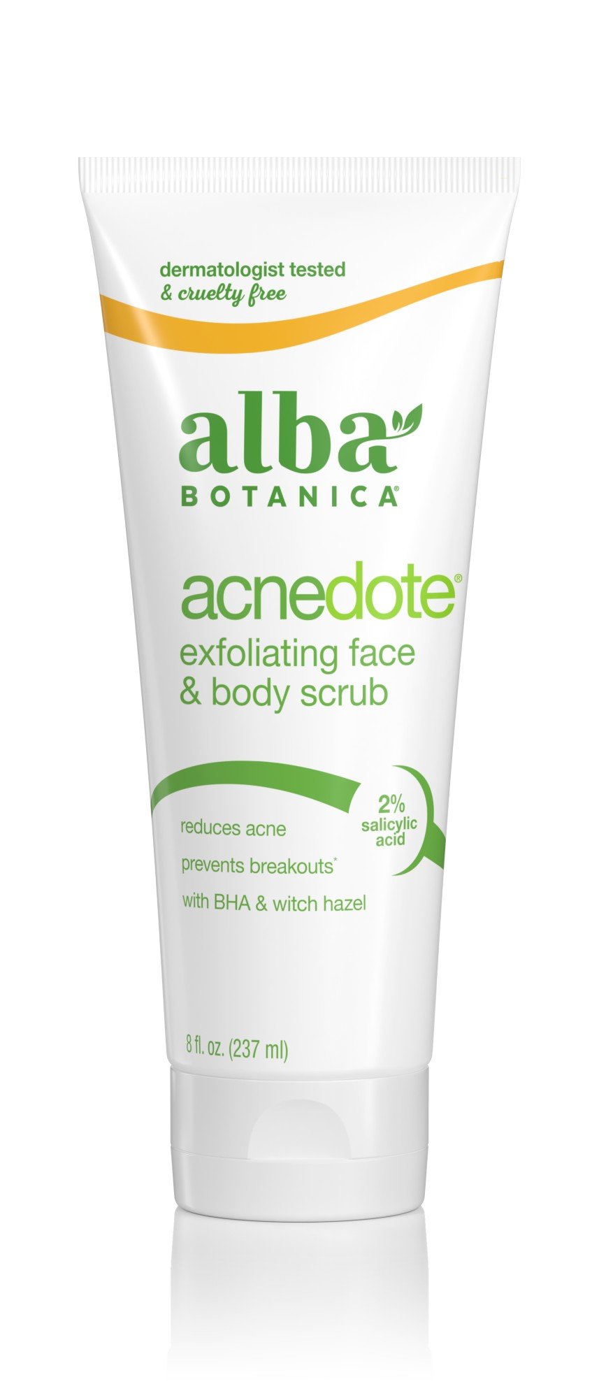 Alba Botanica Acnedote Exfoliating Face & Body Scrub 8 fl. oz. Cream