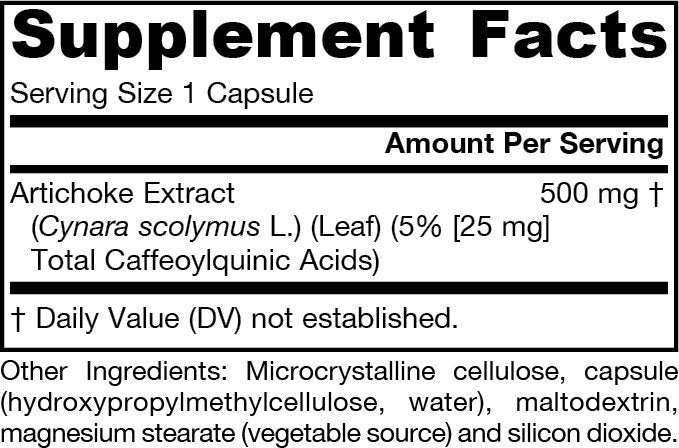 Jarrow Formulas Artichoke 500 mg 180 Capsule