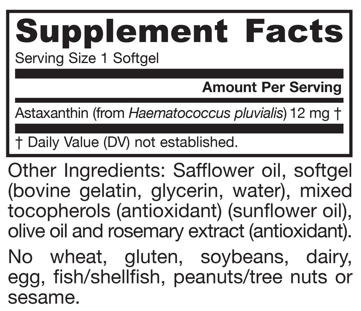 Jarrow Formulas Astaxanthin 60 Softgel