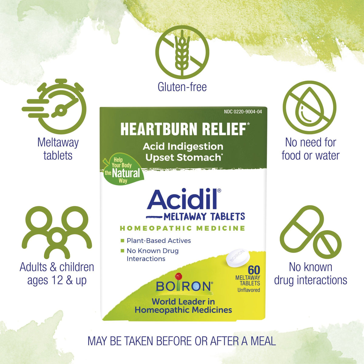 Boiron Acidil Homeopathic Medicine For Heartburn Relief 60 Tablet