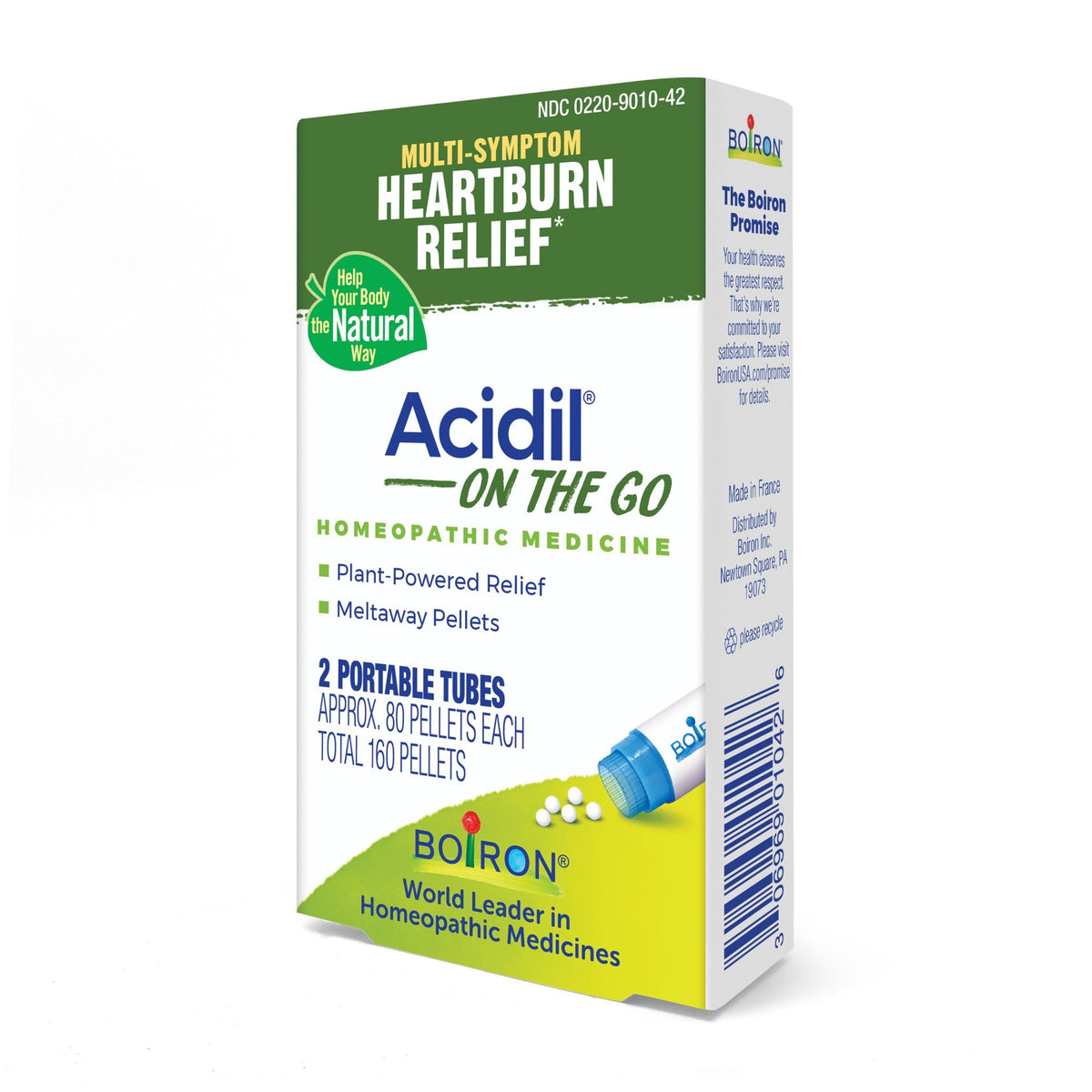 Boiron Acidil On the Go Homeopathic Medicine for Heartburn Relief 160 Pellet