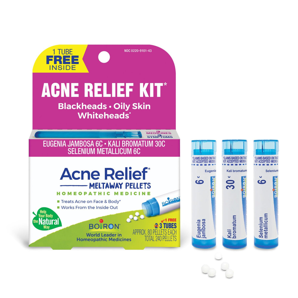 Boiron Acne Relief 3 MDT Homeopathic Medicine For Acne Relief 240 Pellets