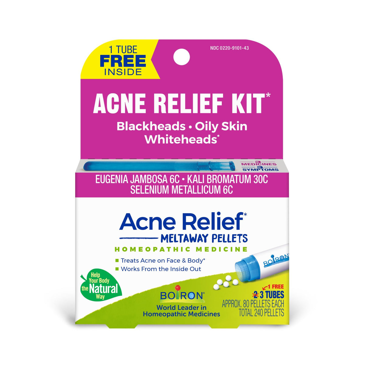 Boiron Acne Relief 3 MDT Homeopathic Medicine For Acne Relief 240 Pellets