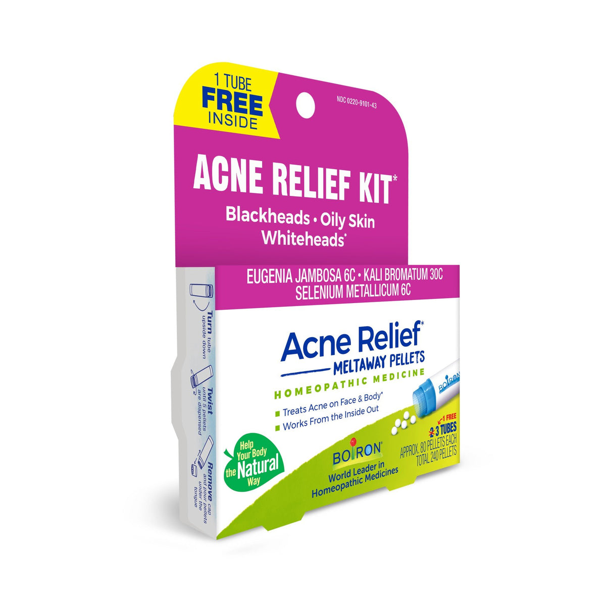 Boiron Acne Relief 3 MDT Homeopathic Medicine For Acne Relief 240 Pellets