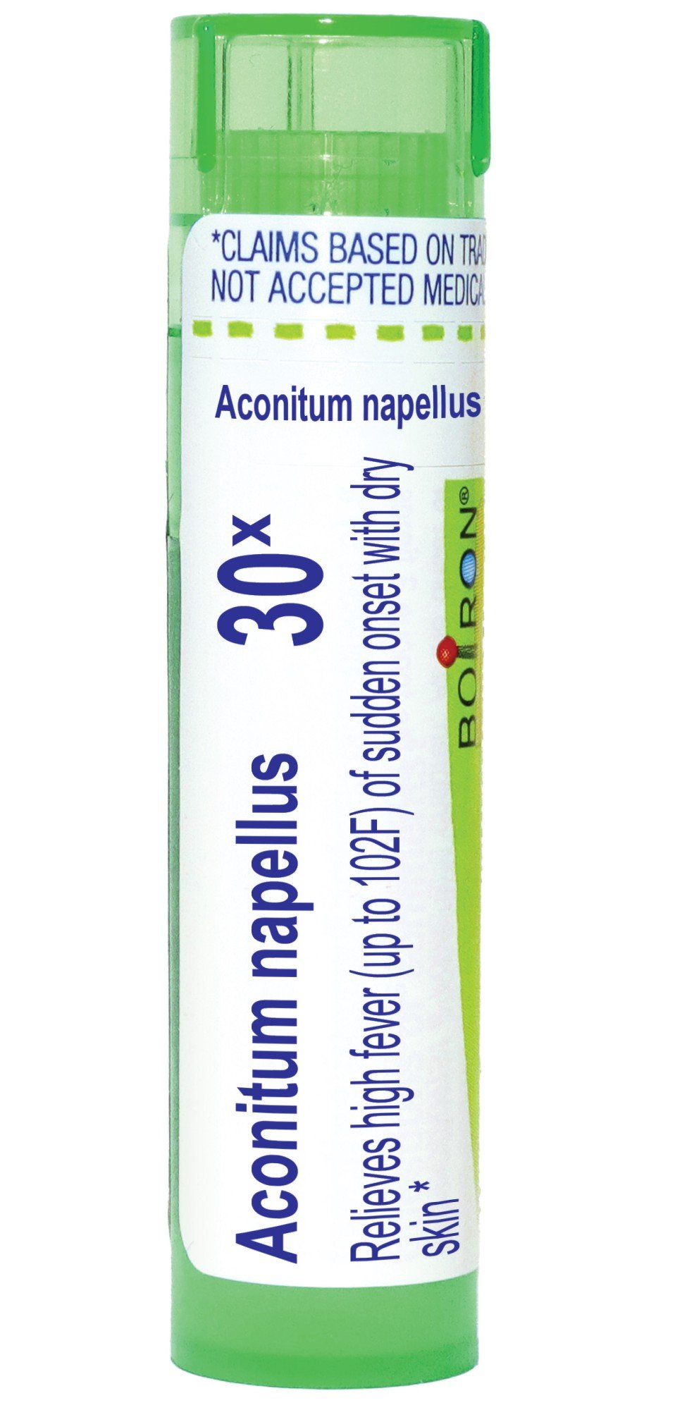 Boiron Aconitum Napellus 30X Homeopathic Single Medicine For Cough, Cold & Flu 80 Pellet