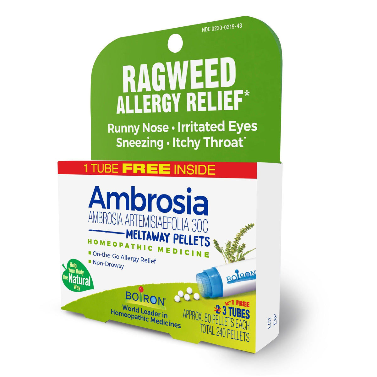 Boiron Ambrosia Artemisiaefolia 30C 3 MDT Homeopathic Medicine For Ragweed Allergy Relief 3 Pack Pellet