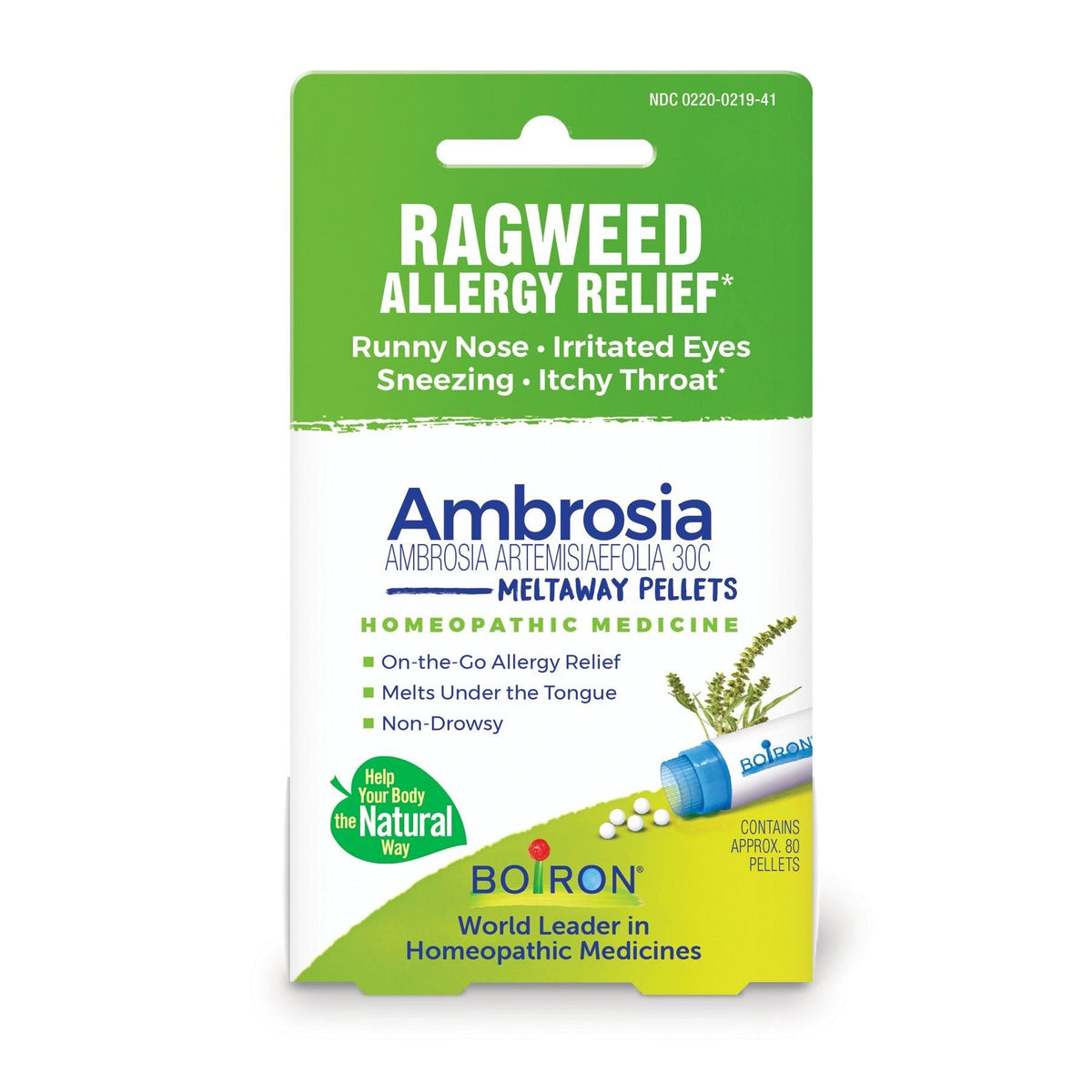 Boiron Ambrosia Artemisiaefolia 30C Single Pack Homeopathic Medicine For Ragweed Allergy Relief 80 Pellet