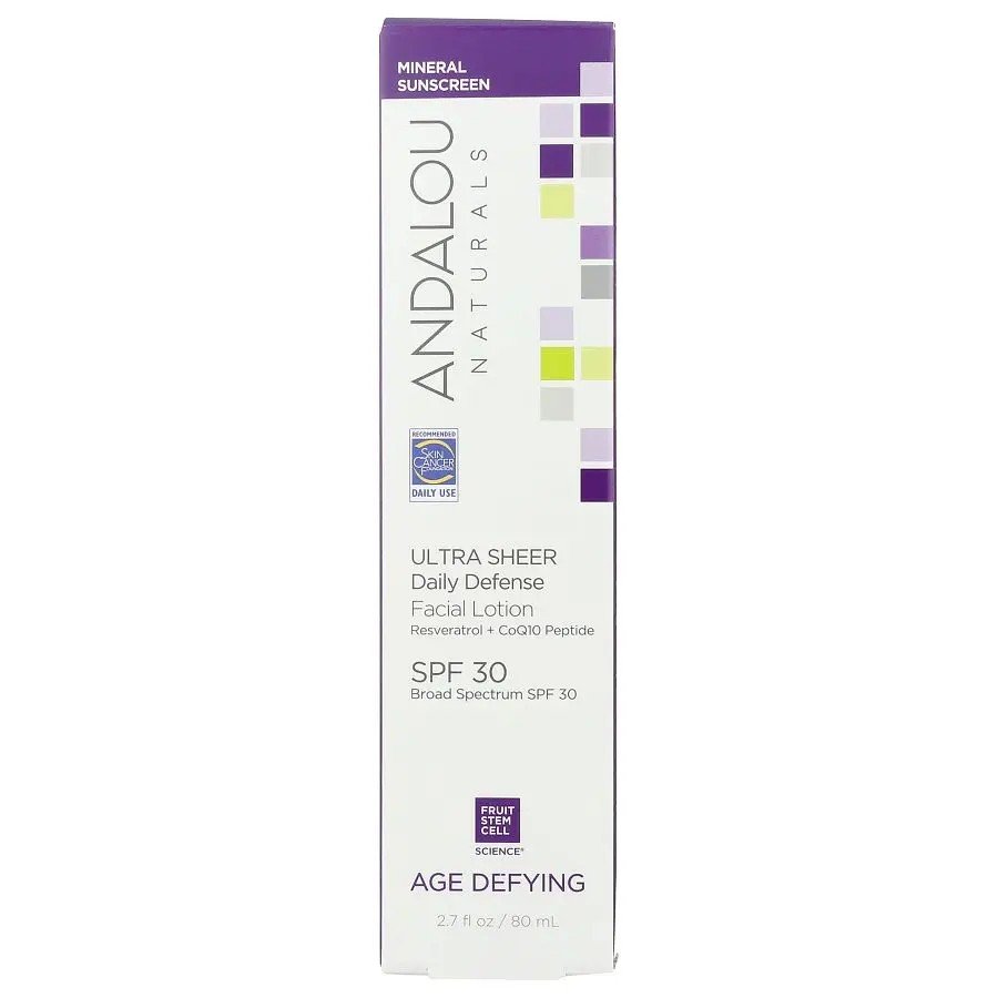 Andalou Naturals Ultra Sheer Daily Defense SPF 30 Facial Lotion 2.7 fl oz. Lotion