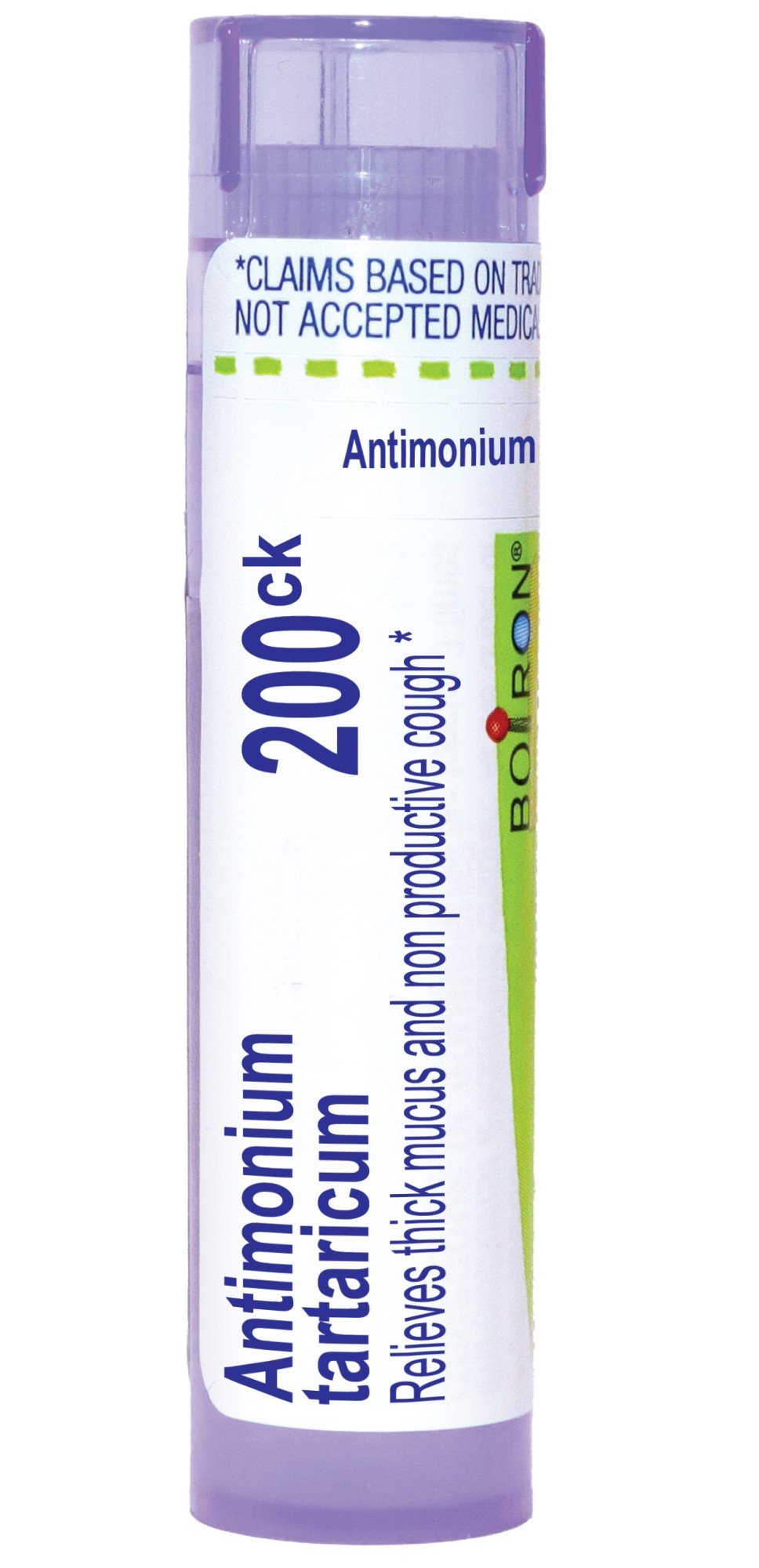 Boiron Antimonium Tartaricum 200CK Homeopathic Single Medicine For Cough, Cold & Flu 80 Pellet