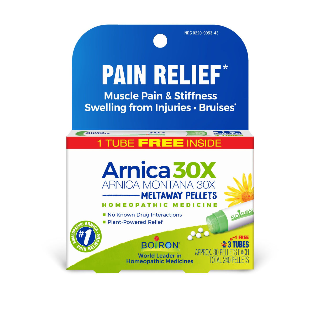 Boiron Arnica Montana 30X 3 MDT Homeopathic Medicine For Pain Relief 3 Tube