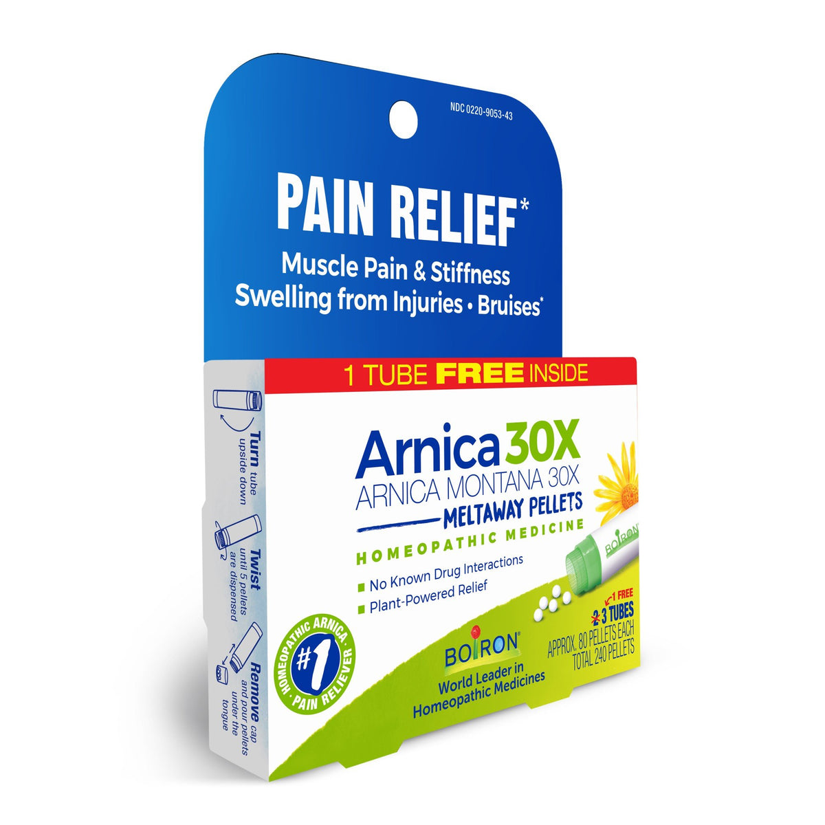 Boiron Arnica Montana 30X 3 MDT Homeopathic Medicine For Pain Relief 3 Tube