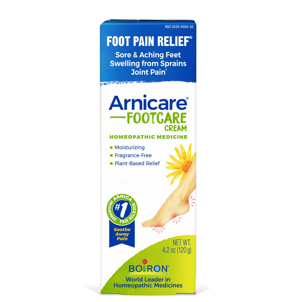 Boiron Arnicare FootCare Homeopathic Medicine For Foot Pain Relief 4.2 oz Cream