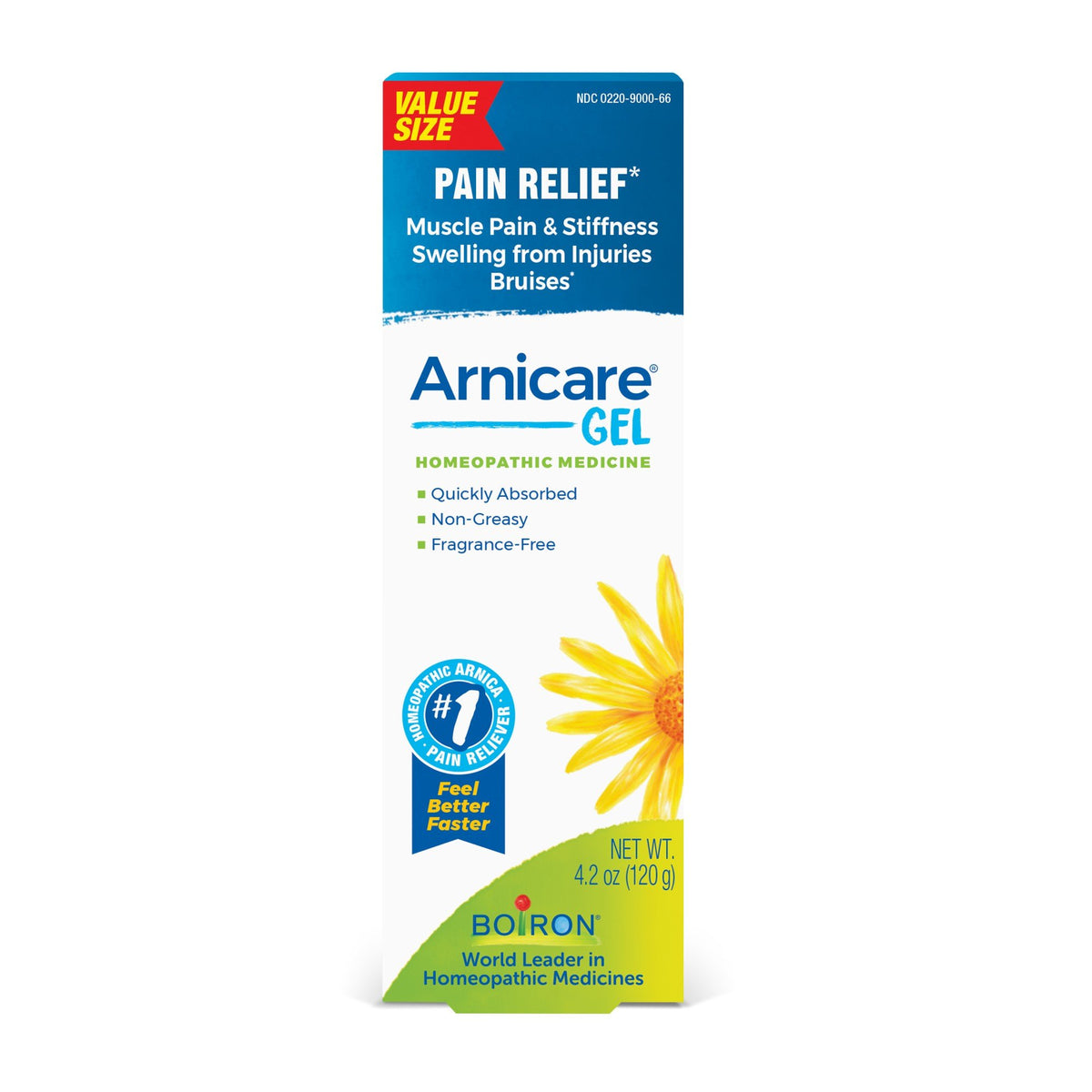 Boiron Arnicare Gel Homeopathic Medicine For Pain Relief 4.2 oz Box